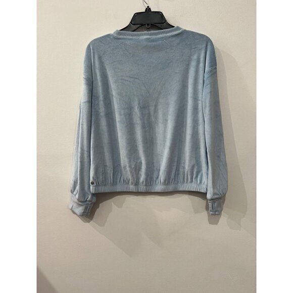 New ZELLA GIRL Kids' Size XL (14/16) Cozy Active Luxe velour Top Blue Cashmere - Picture 9 of 11